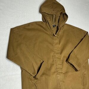 Charlie G Lightweight Hooded Jacket Womens Size G/L Brown Casual Utility